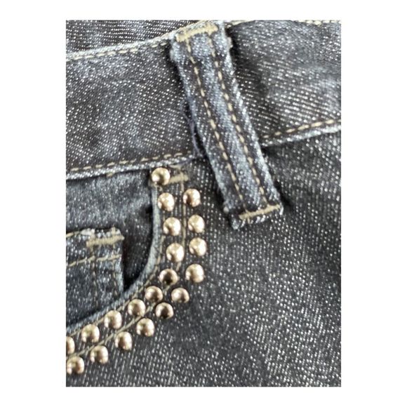 Joe Fresh Dark Wash Slim Jeans Mid Rise Studded Pockets Sz 4 - Picture 7 of 9